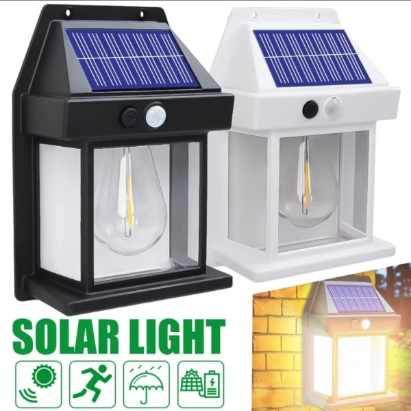 Waterproof Tungsten Filament Solar Wall Light for Outdoors